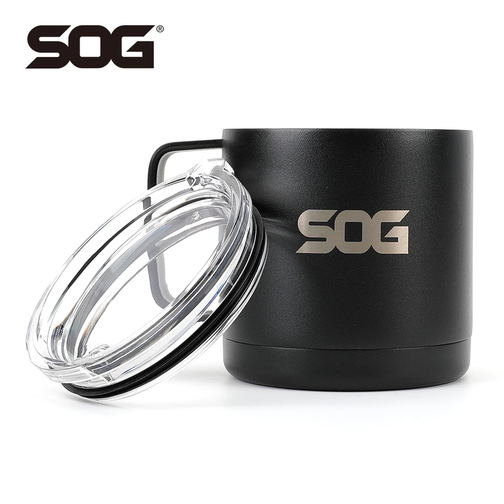 

SOG 410ml Insulated Stainless Steel Mug & Water Bottle Tumbler with Handle – Leakproof & Durable Coffee Cup for Office & Daily