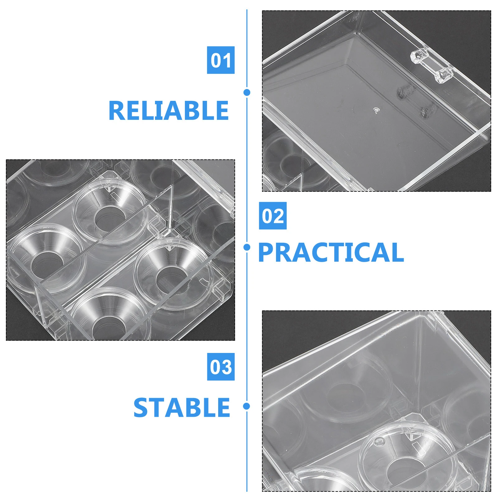 

Beauty Egg Box Clear Plastic Cases Organizer for Makeup Brushes Sponge Storage Acrylic Rack Puff Case Desktop Powder