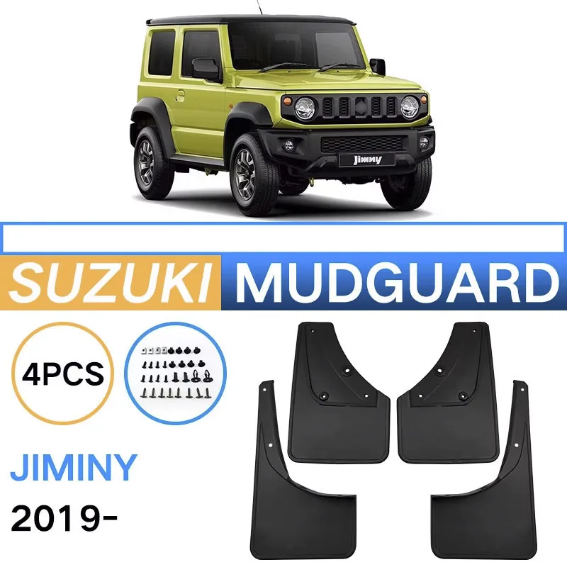 Mudguard For Suzuki Jiminy 2019-2023 Black Car Fender Skin Auto Accessories