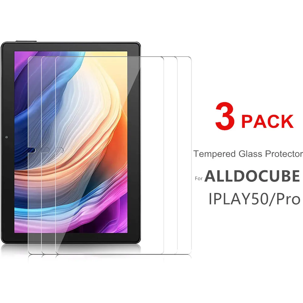 3Piece Glass Protectors for ALLDOCUBE IPLAY50 10.4'' Screen Protector Scratch Proof for IPLAY 50 Pro Screen Protective Films