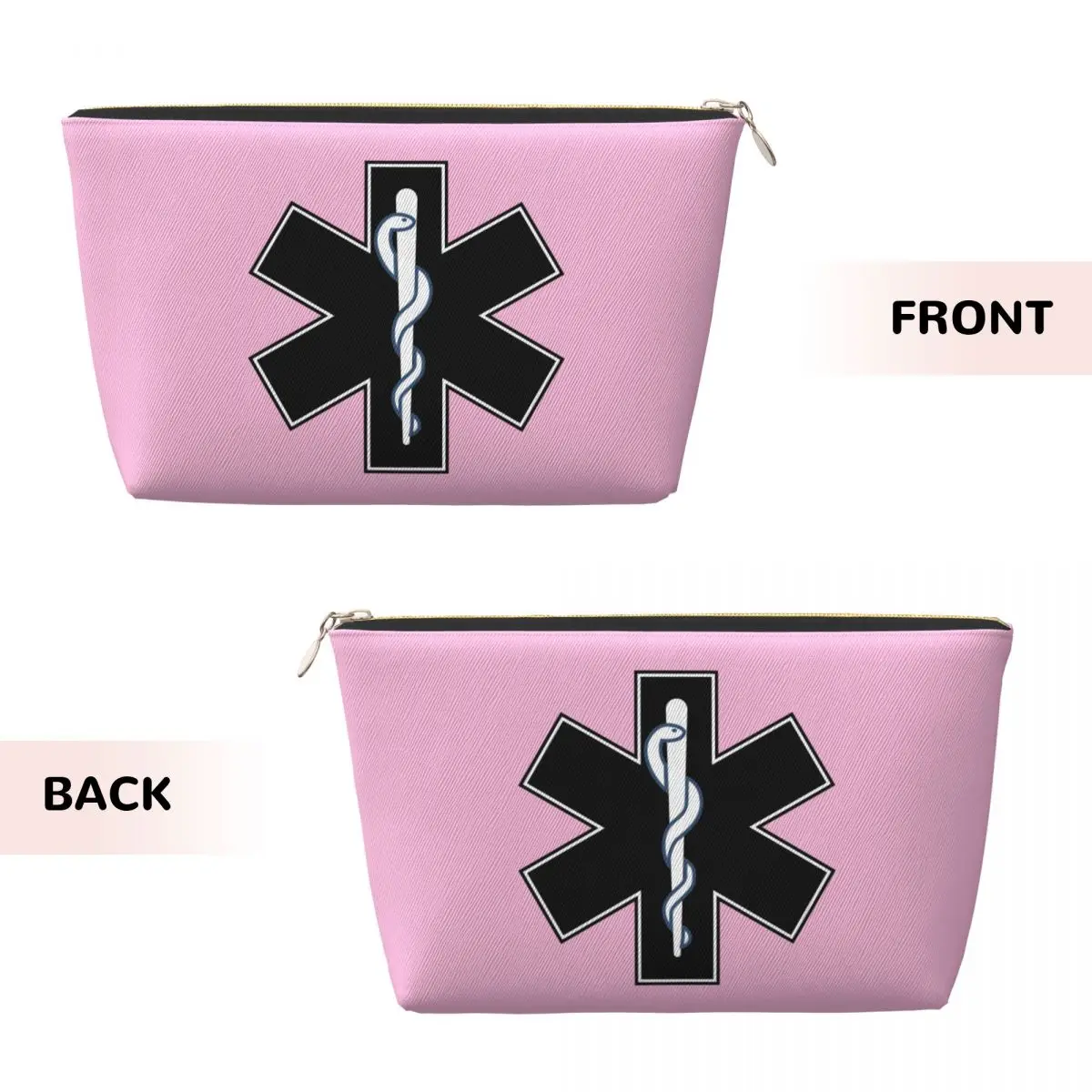 Custom Paramedic Star Of Life Travel Toiletry Bag Women Emt Emergency Medical Symbol Cosmetic Makeup Bag Beauty Storage Dopp Kit