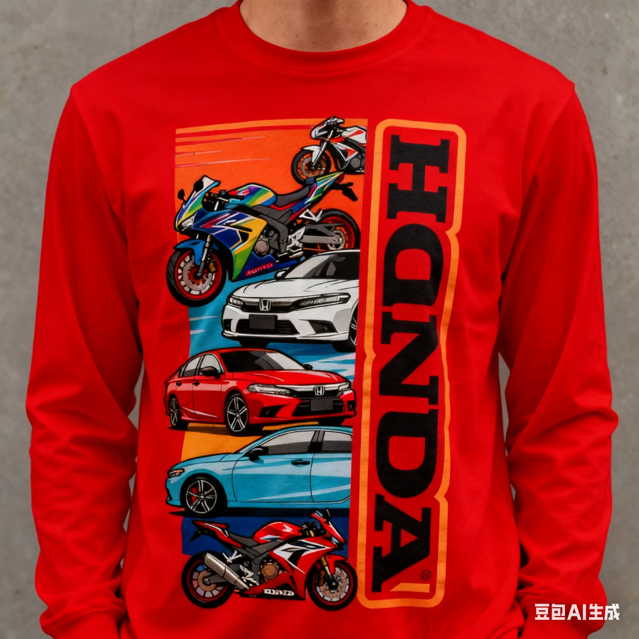 تي شيرت مطبوع عليه شعار Honda Shirt، تي شيرت رياضي مريح وقابل للتنفس لسباق الدراجات النارية للرجال والنساء #3