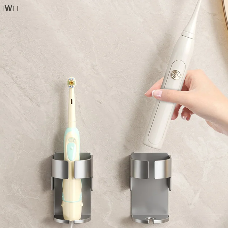 itariaW NakonW Elektrischer Zahnbürstenhalter, platzsparend, nahtloses Badezimmer, selbstklebende Wand-Zahnbürsten-Aufbewahrungsbasis Septum, Winter1 Apa