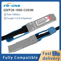 100G DAC 케이블, QSFP28-QSFP28 직접 부착 구리 DAC 케이블, 시스코 멜라녹스 미크로틱 스위치와 호환, 1 m, 3 m, 5 m, 7m