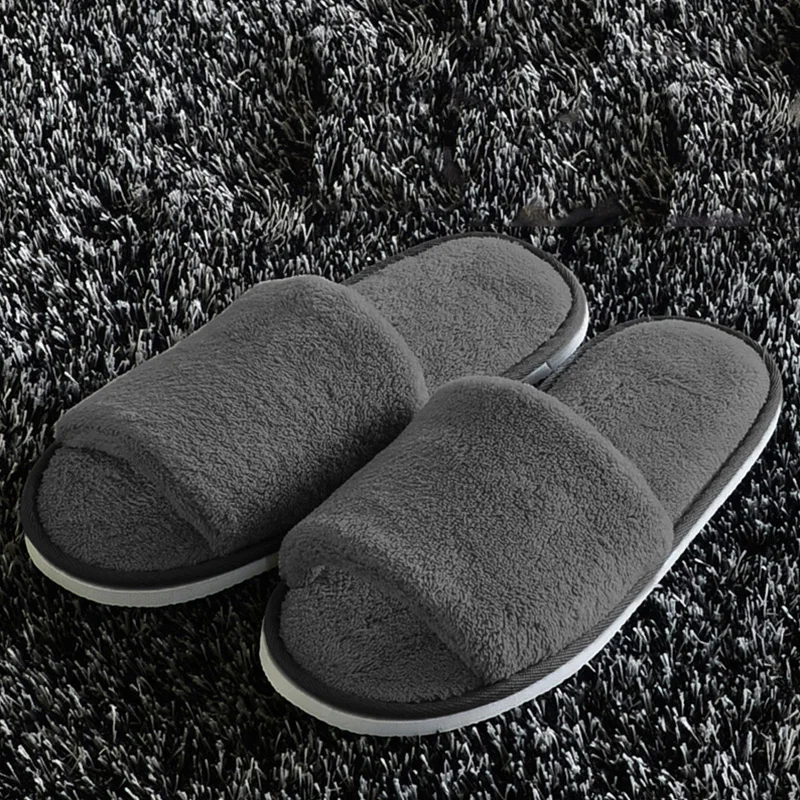 Winter Fashion Flat Slipper Soft Warm Comfort Coral Fleece Slippers Casual Home Hospitality Slippers Flip Flops Guests Slippers