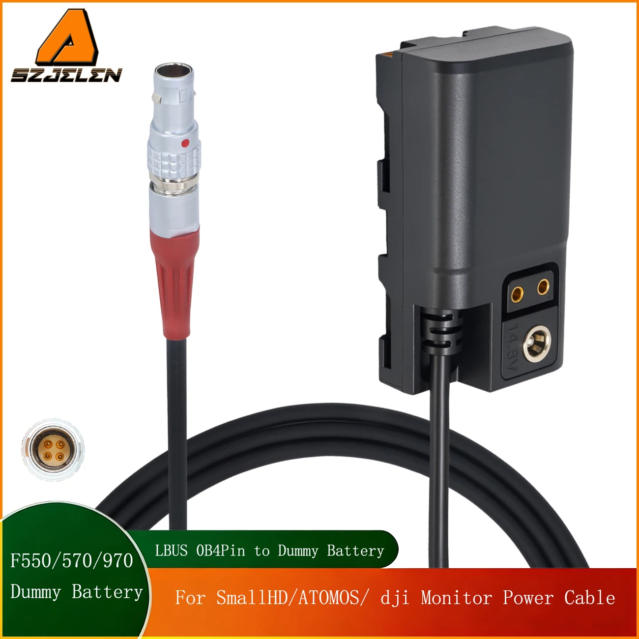 Trinity 2 LBUS 4Pin to NP-F550/570/970 Dummy Battery Power Cable For SmallHD/Atomos/Portkeys/ SONY/DJI Monitor,LED Video Lights