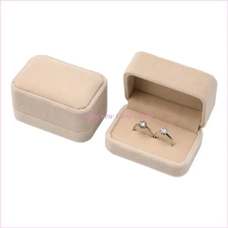 57qa aksamitne kolczyki pierścieniowe pudełko biżuterii kolczyki pierścieniowe pudełko prezentowe Wyświetlacz biżuterii pudełko