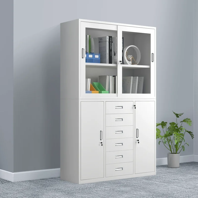 

Thickened Filing Cabinets Sliding Door Accounting Document Filing Cabinets Iron Leather Office Furniture Lemari Arsip YSWJG