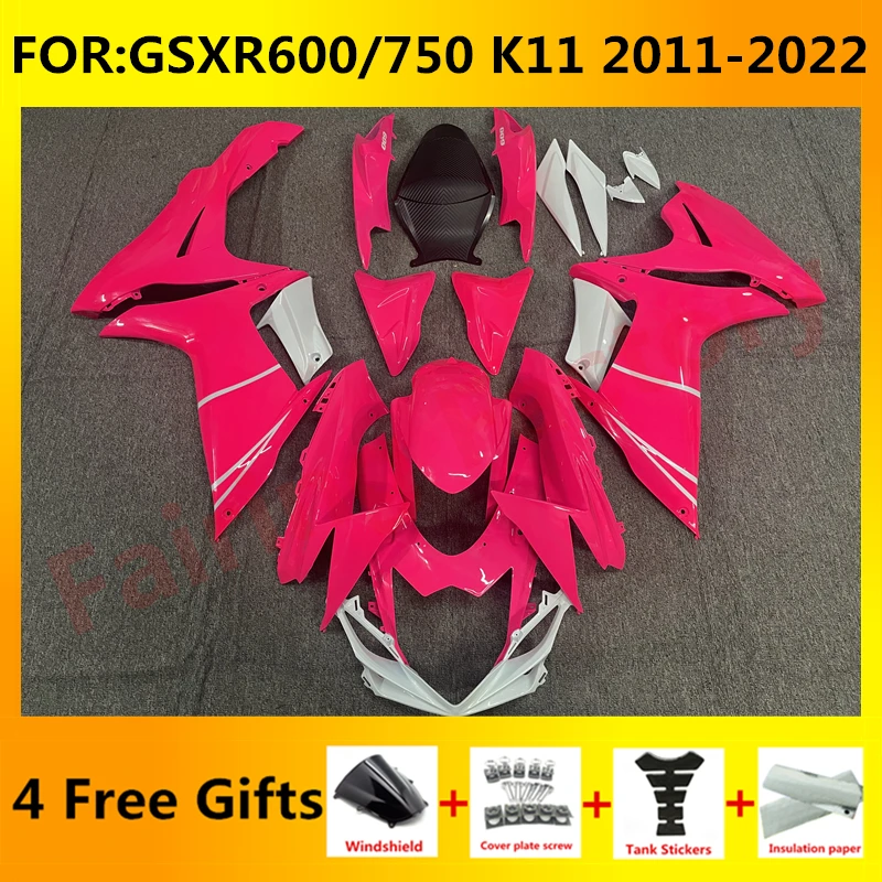 

Fairing kit for GSXR600 750 GSXR 600 GSX-R750 K11 2011 2012 2013 2014 2015 2016 2017 2018 2019 2020 2021 Fairings set pink white