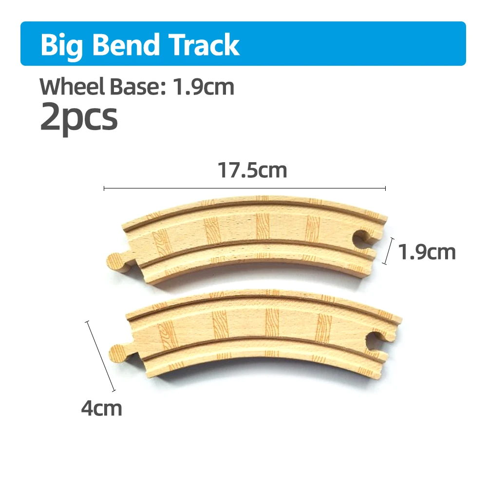 Wysokiej jakości z wzorem buk mały pociąg kolejowy zestaw zabawek dla dzieci drewniana szyna magnetyczna pociąg luzem akcesoria tor S38