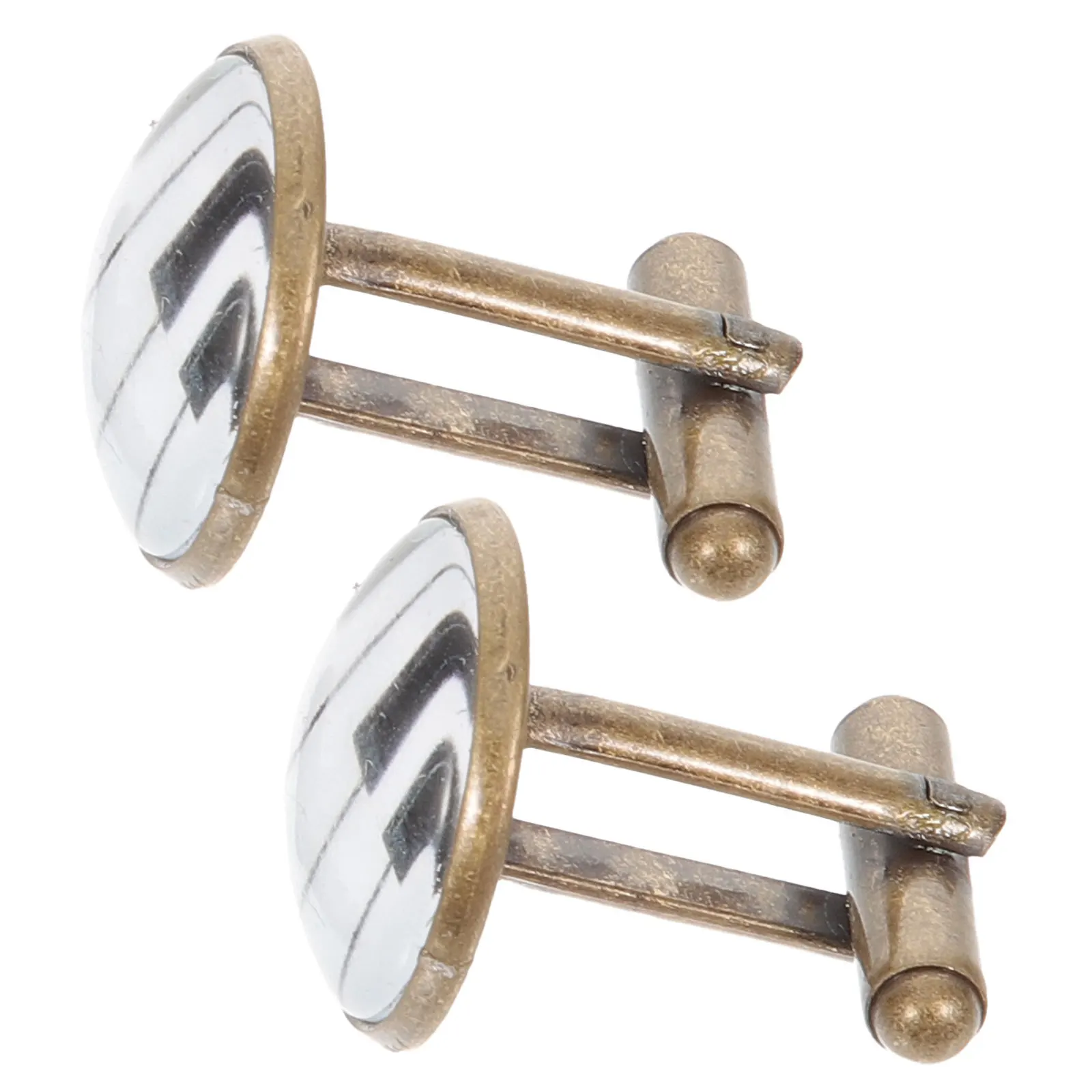 2 szt. Spinki do mankietów w stylu vintage dla mężczyzn, inspirowane pianinem, guziki do smokingu, przyciągające wzrok ozdoby do koszuli na wesele, imprezę, do biura, metalowe