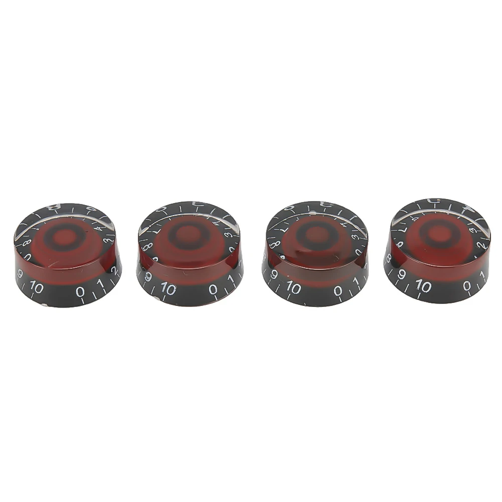 4 Guitar Speed Control Knobs for Volume and Tone Use on For Les Type Electric Guitars Plastic Material Construction