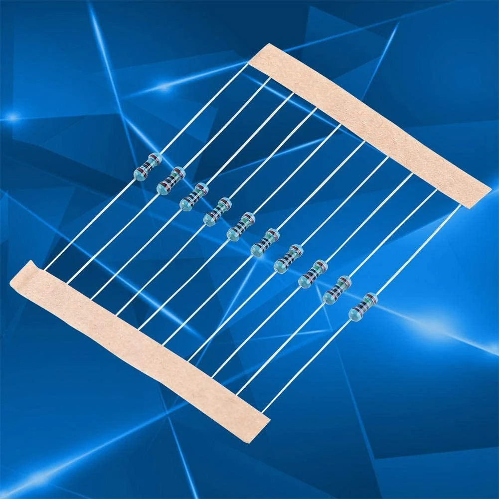 【PUBLICITY】100Pcs Resistor Kit,1 / 4W Resistor 0.25W Resistor Metal Film For DIY And Experiments
