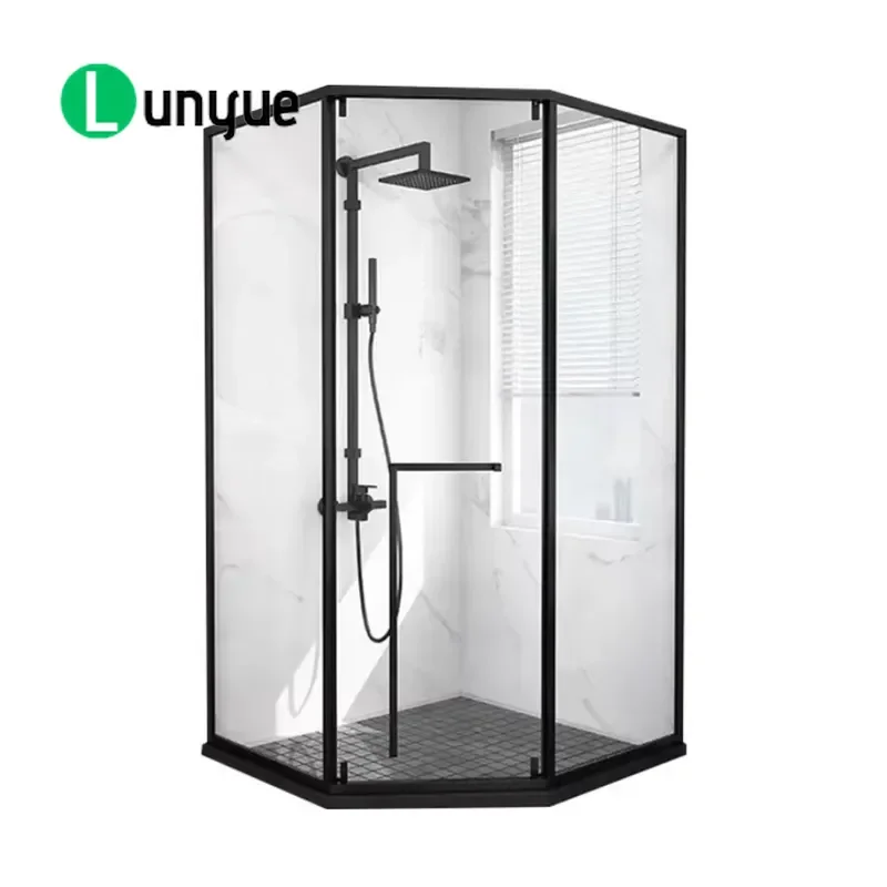 Portable Folding Glass Shower Door Bathroom Enclosure Space Saving Waterproof Easy Install Modern Home Hotel Bath Room