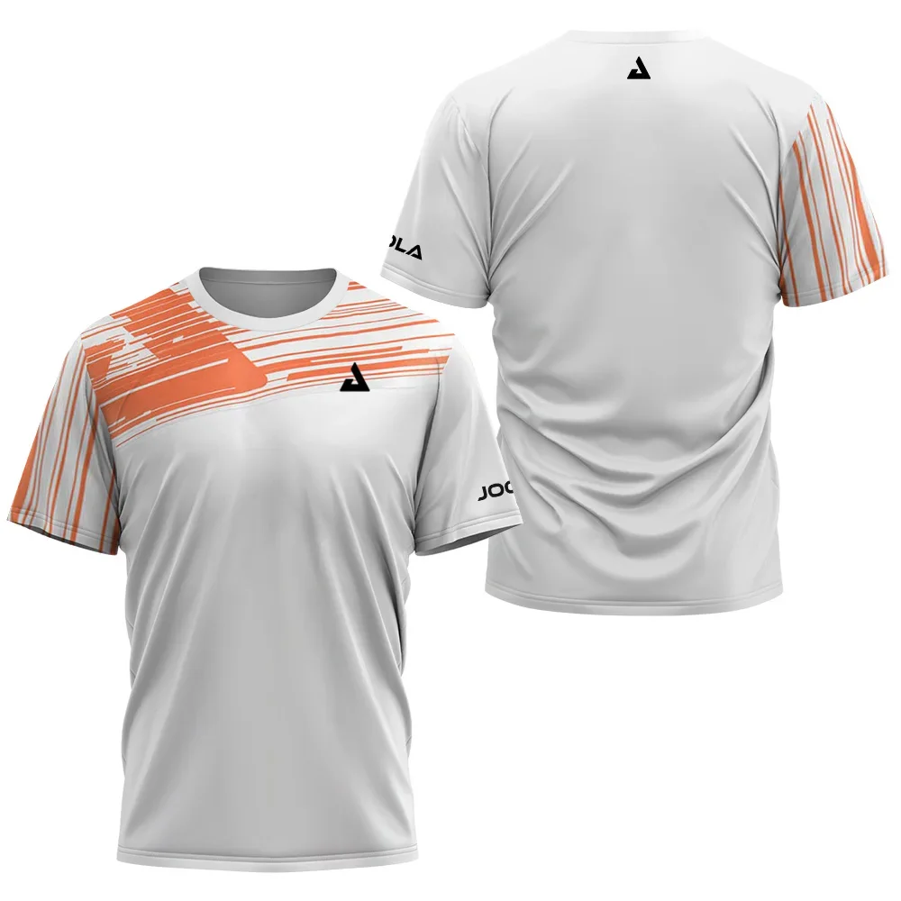 

2024 New men's summer Table tennis monogram print Men's badminton Tennis Quick dry short sleeve men's Top sports T-shirt