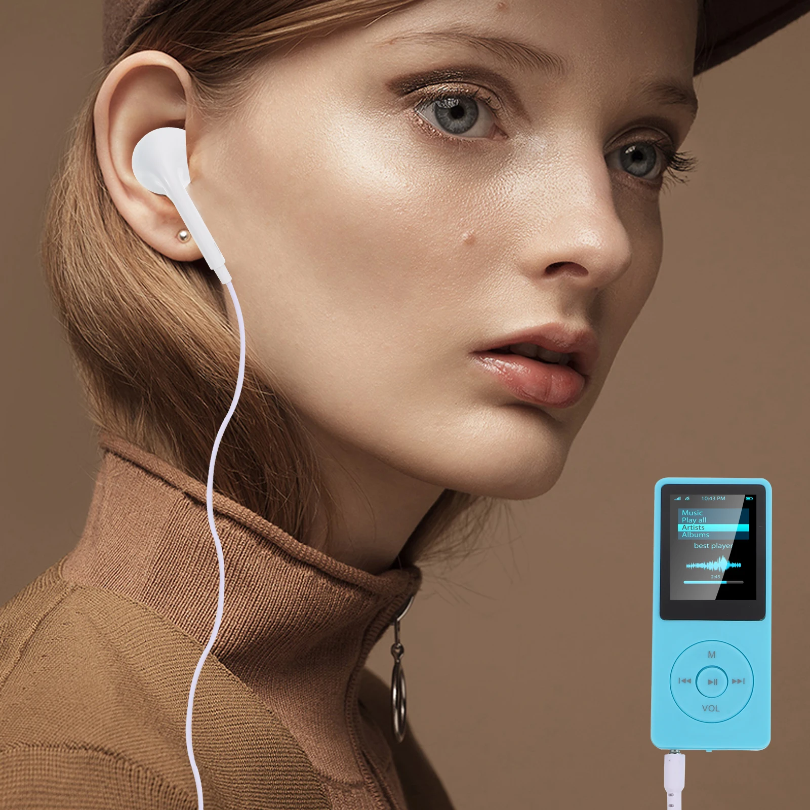 

1Set Lossless Mp3 Player Mini Music Player 8GB Classic Button Palm Size Lightweight Portable for Sports Running Hiking