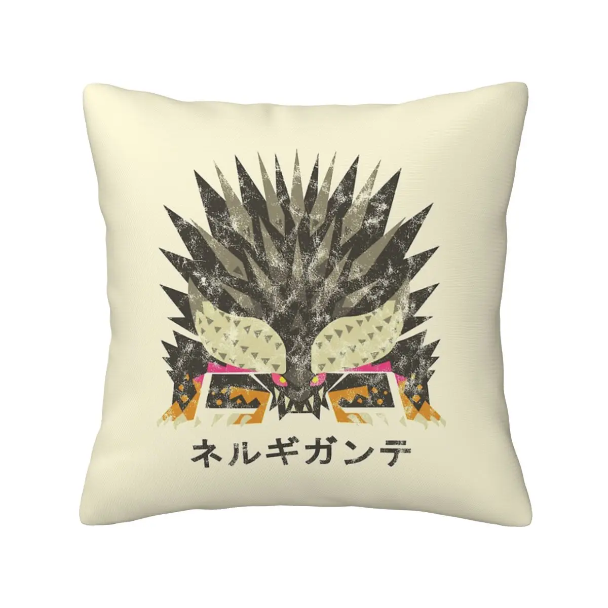 Monster Hunter World Nergigante Kanji Icon Soft Cushion Cover Decorative Pillow Case Cover for Home Double-sided Printing