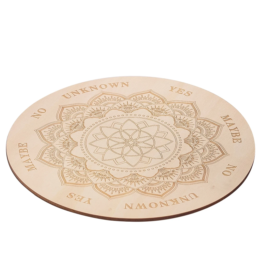 20cm Wooden Lotus Crystal Grid Display Board Base Tray Coaster Sacred Geometry Buddhist Meditation YOGA Healing Art Decoration