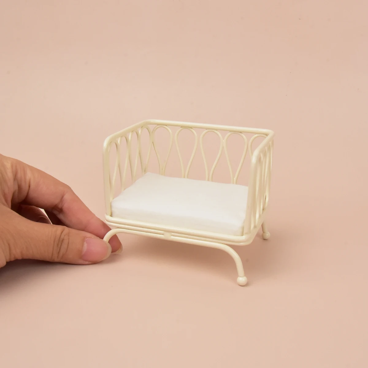 ألعاب لعب التظاهر المصغرة كراسي فردية ومزدوجة من الحديد المطاوع مناسبة لملحقات بيت الدمى Bjd Ob11 #3