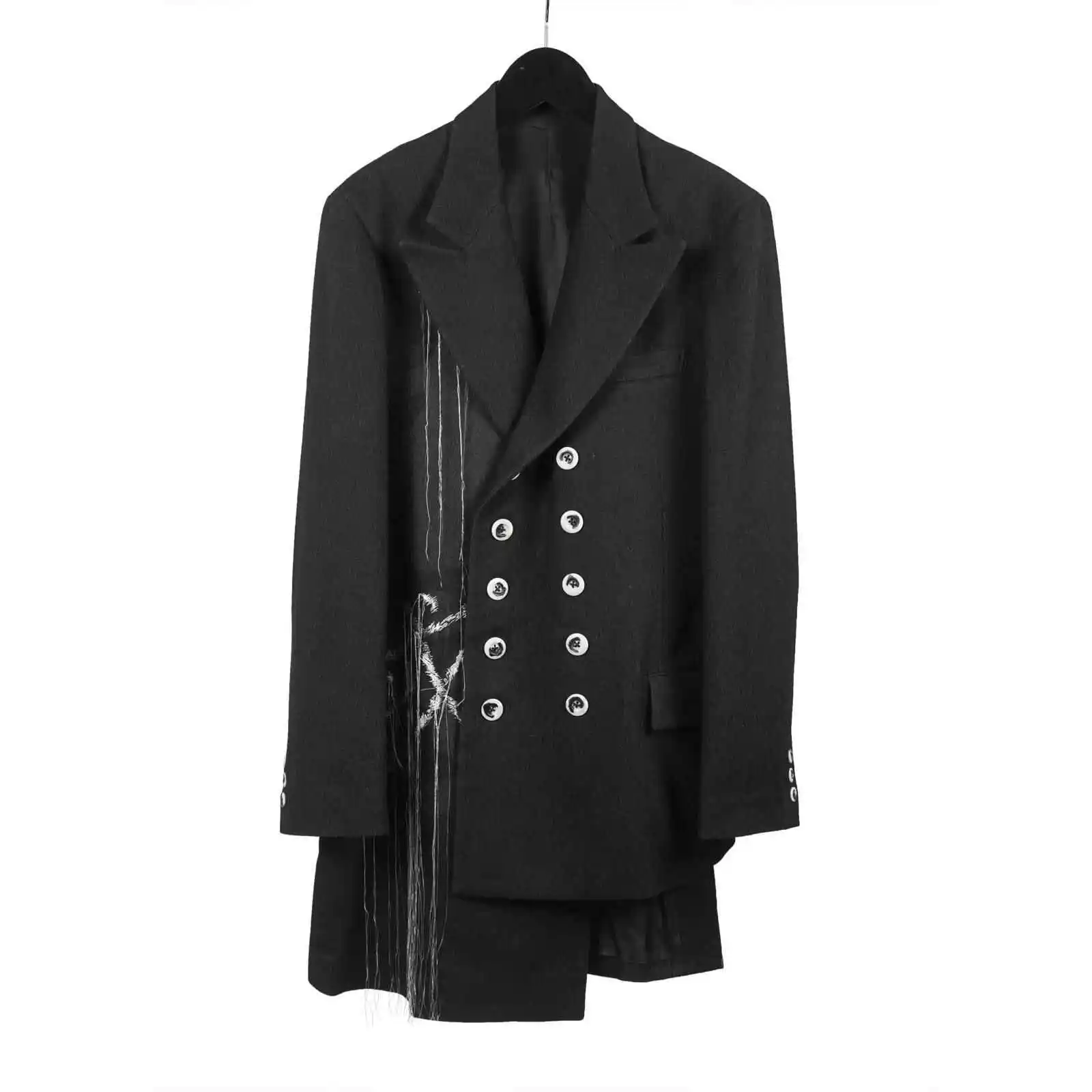 

TOP-YAMAMOTO original design style medium-length wool wool coat coat men's autumn and winter new trendy brand