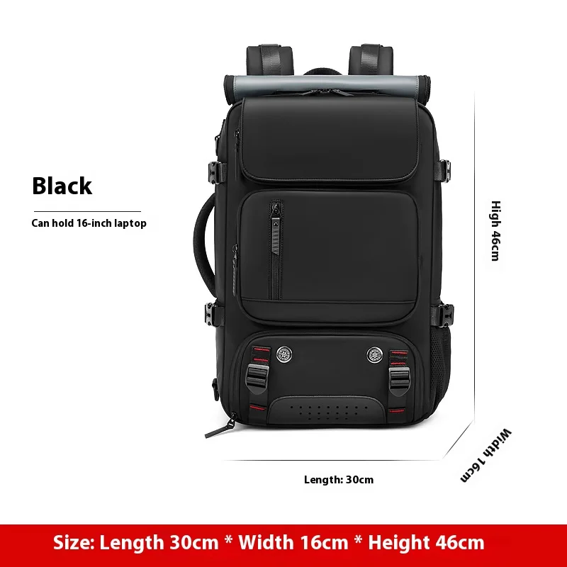 大型旅行バックパック、機内持ち込み可能、USB充電ポート付き、防水、アウトドア旅行用バックパック、独立シューズコンパートメント
