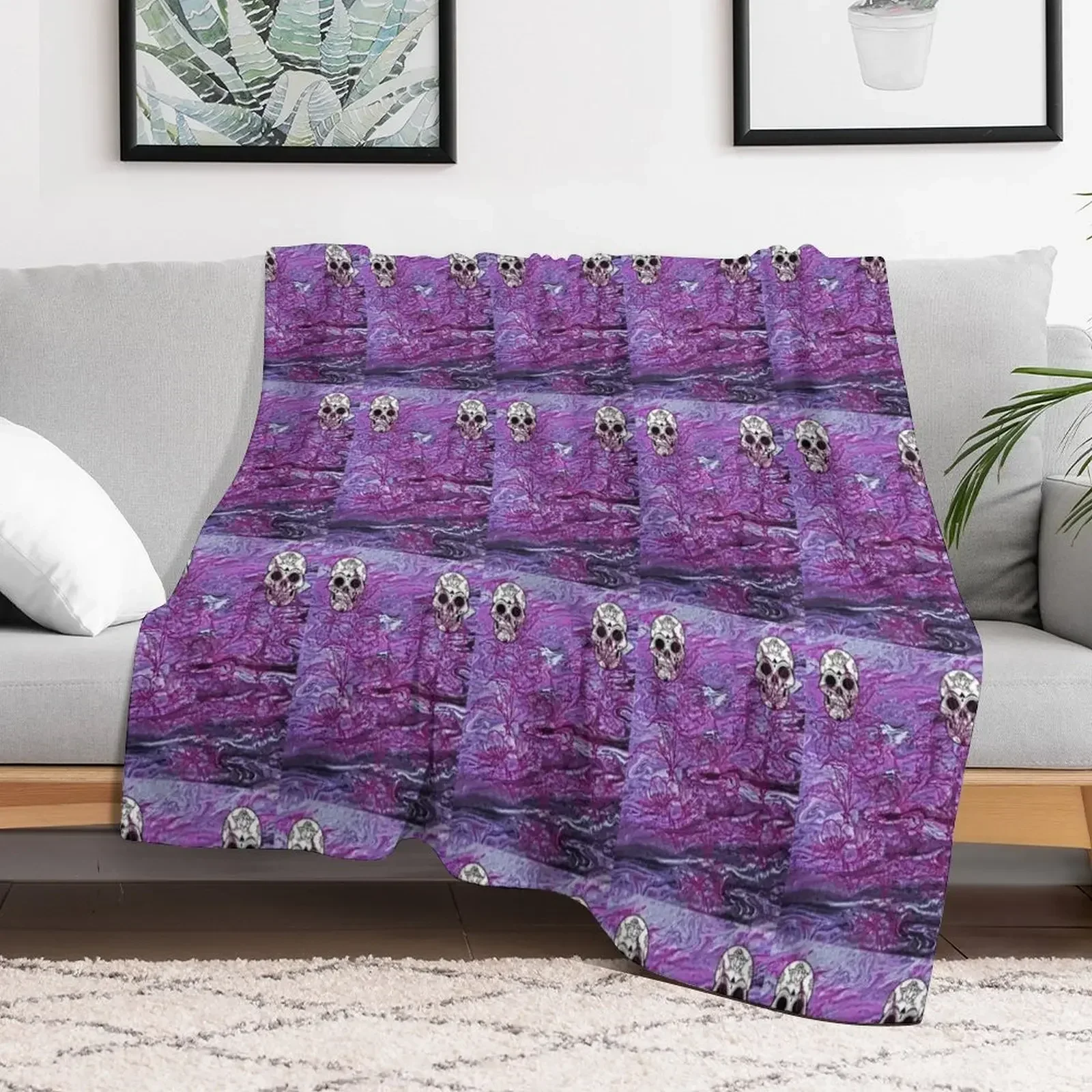 

Skulls and Roses Purple Throw Blanket Luxury St Luxury Throw Blankets For Bed Blankets