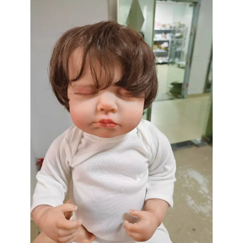50 cm herboren pop In Sleep Loulou met geworteld haar Handverfhuid met zichtbare aderen Hetzelfde als afbeelding