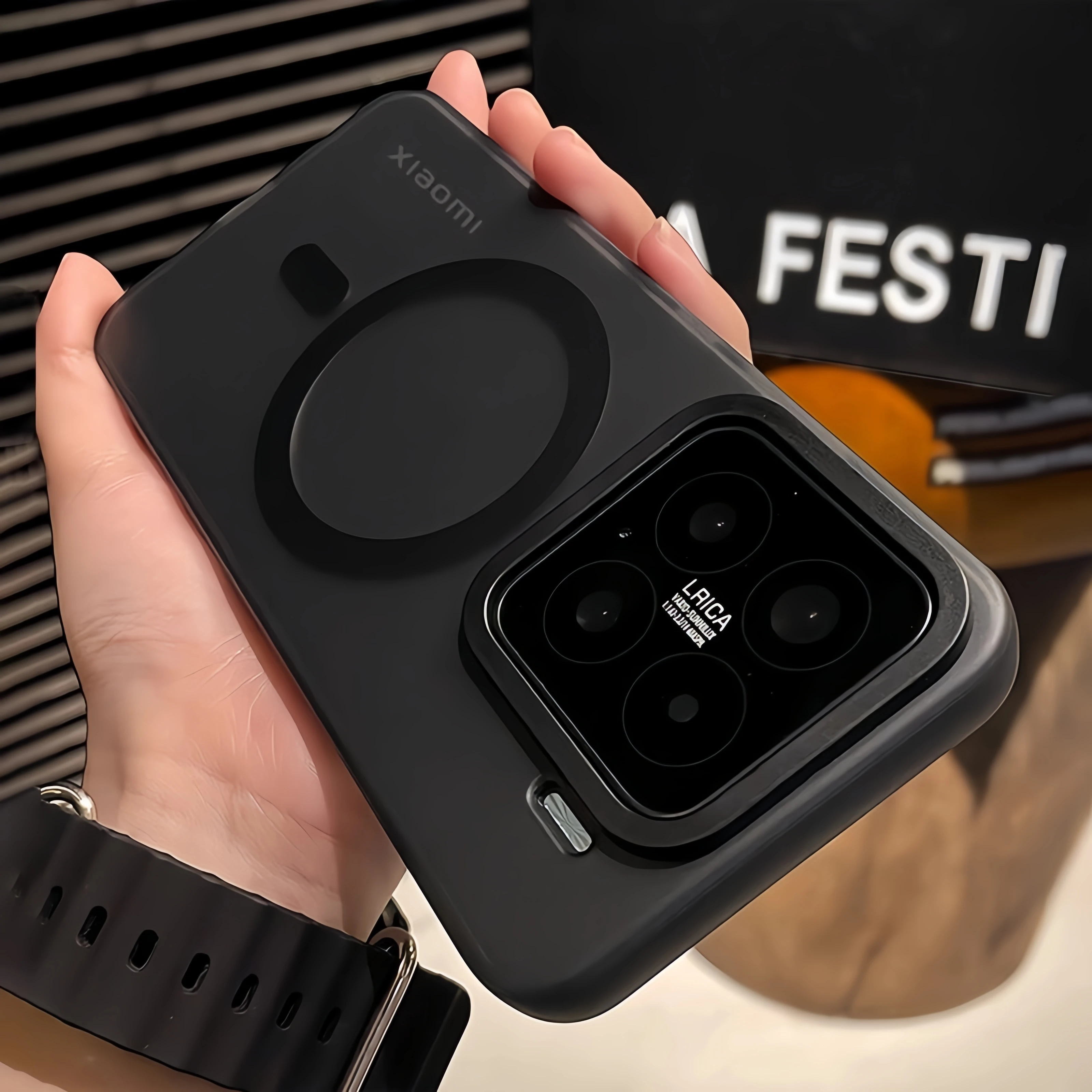 حافظة لهاتف Xiaomi 15 فاخرة ذات ملمس غير لامع Magsafe غطاء هاتف مقاوم للصدمات لهاتف Xiaomi 15 14 Pro 15 Ultra shell Bumper Funda