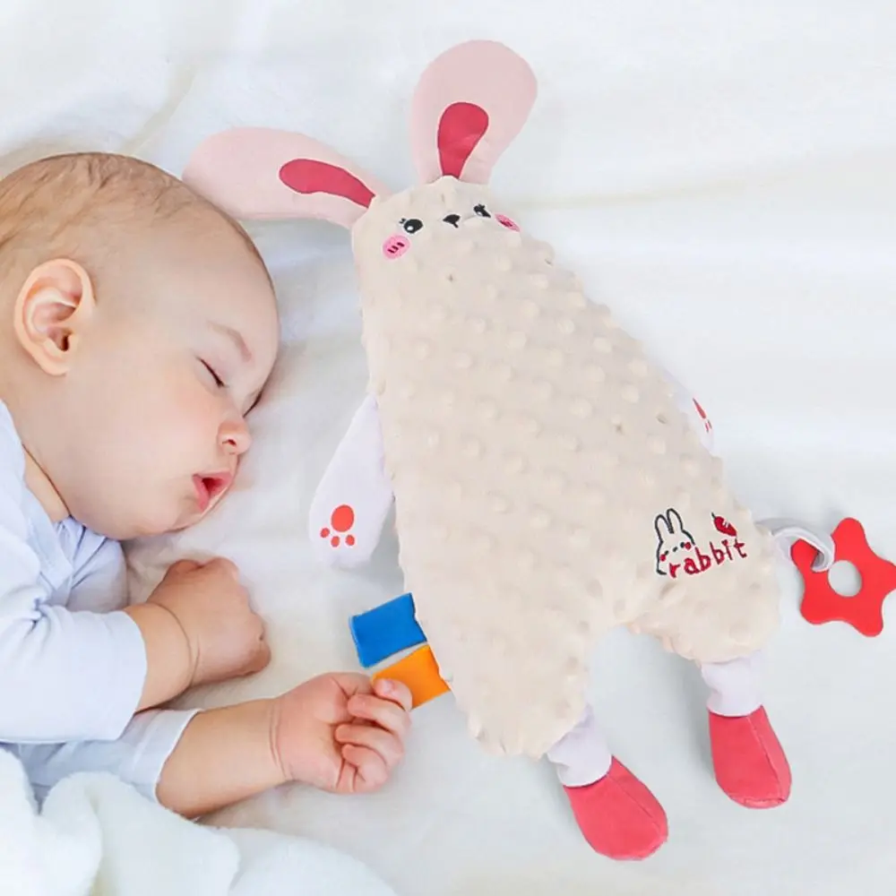 PP algodão leão animal brinquedos de pelúcia leão coelho dinossauro apaziguar toalha brinquedos calmantes macio recheado bebês consolador