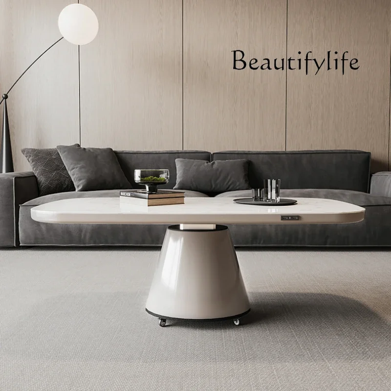 

JB Wheels Европейский дизайн Журнальный столик Подъемник для гостиной Дизайнерский скандинавский современный приставной столик Роскошный центр Белая мебель Salontafel