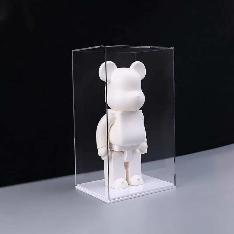 Violent bear figure box building block bear bearbrick400% acrylic toy, transparent display box, dust cover