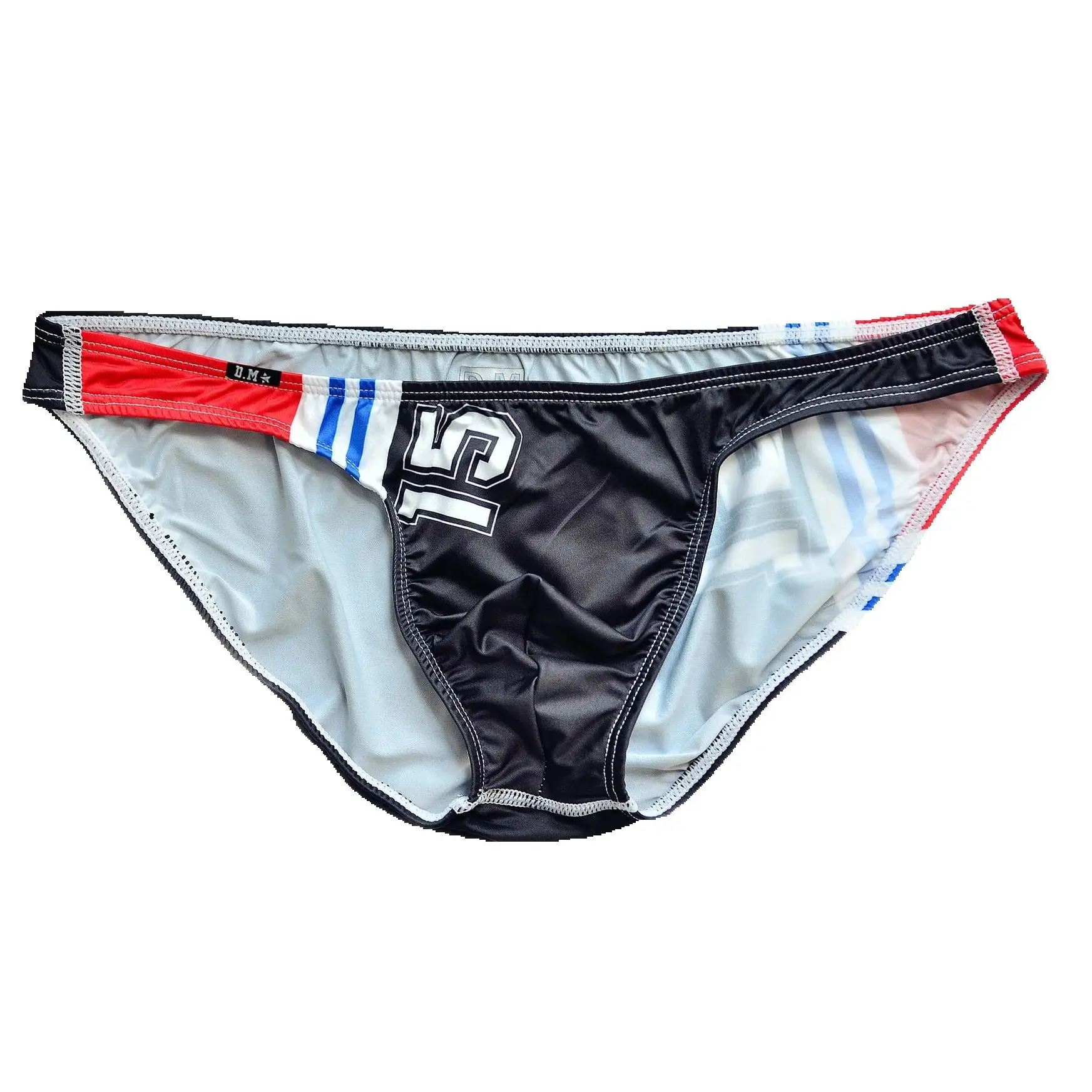Men's underwear letter 15 Number low waist briefs breathable summer milk silk ice thin men underwear