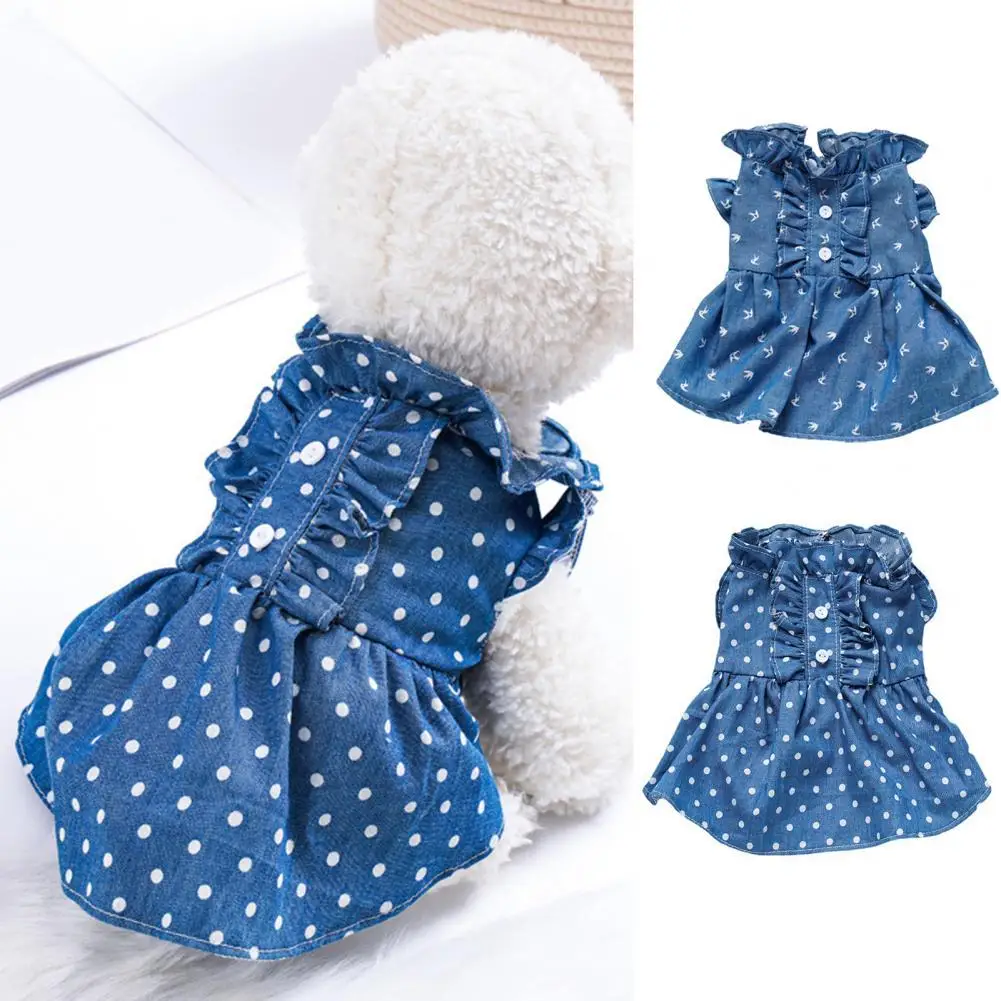 Pet Skirt  Ruffled Edge   Dog Skirt Summer Kitty Clothes Dog Outfits