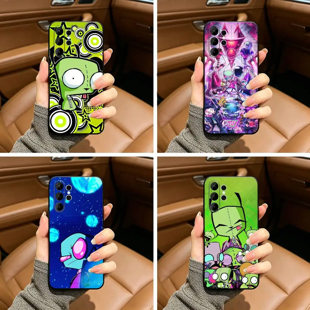 

Comedy Animation-I-Invader -Z-Zim Phone Case For Samsung S25,S24,S21,S22,,Plus S23,S30,Ultra,S20,Fe,Lite,Black Soft Silicone