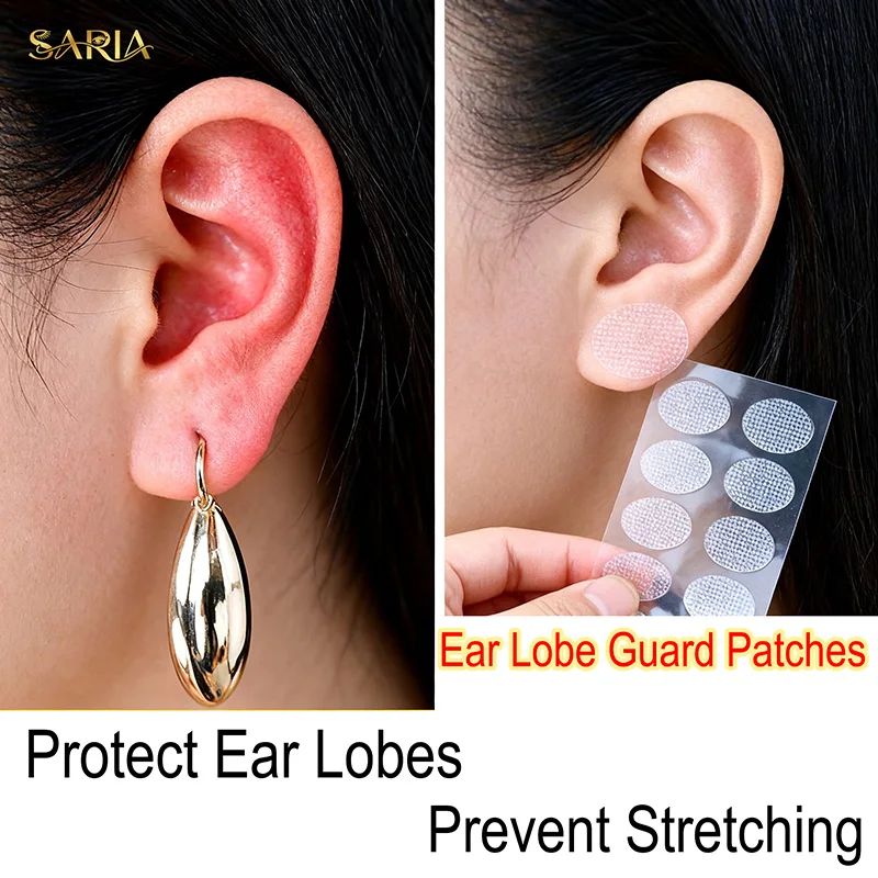 100Pcs Invisible Ear Lobe Tape Lift Support Prevent Stretching Torn Protective Tape for Piercing Aftercare