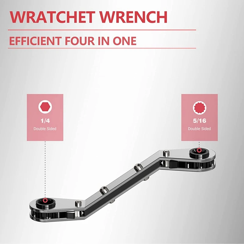 3/8 Inch 1/4 Inch 5/16 Inch 3/16 Inch Ratchet Wrench AC Ratchet Tool Set For HVAC Equipment Repair