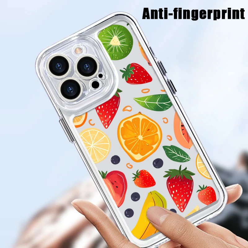 Watermelon Case For iPhone 15 17 Pro Max Lemon Cherry Fruit Clear Soft Cover For iPhone 14 16 13 12 Pro Max 11 SE 2022 16E Air