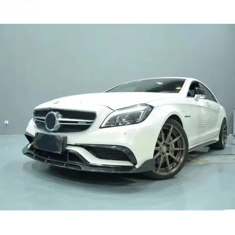 

Для Mercedes Benz W218 CLS300 CLS320 Cls63 Передний бампер из настоящего углеродного волокна, диффузор, спойлер, комплект кузова автомобиля 15-17