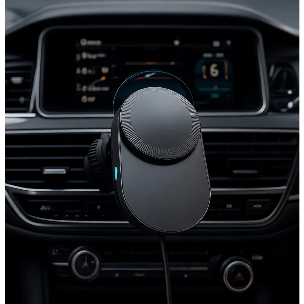 

Qi2 Certified 25W Ultra Thin Magnetic Wireless Car Charger Mount 360 Rotatable Air Vent Phone Holder
