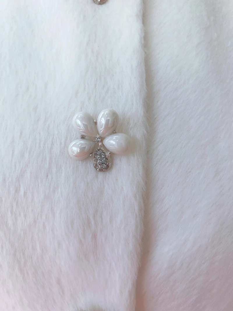 Manteau Long rétro pour femmes, coupe cintrée, rond, fourrure de lapin, taille haute, jupe trapèze pour mariage, Par Date