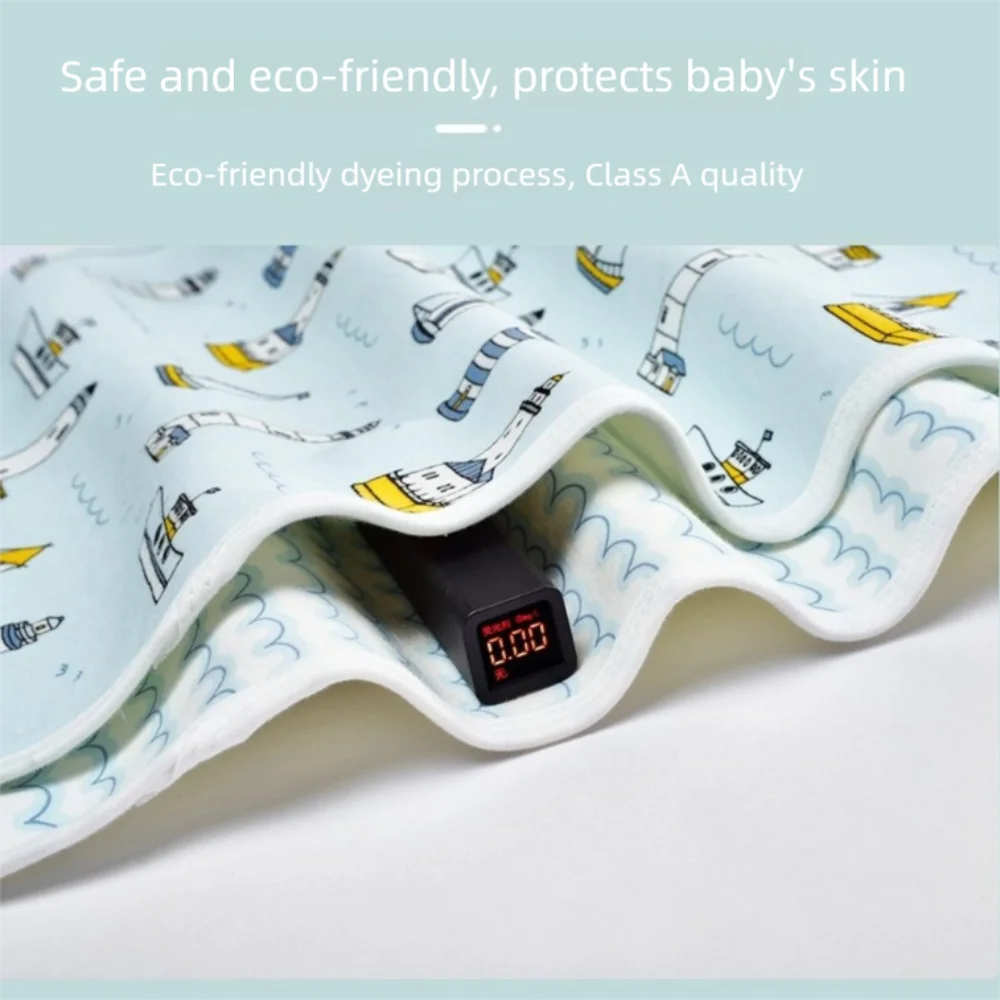 Soft Waterproof Diaper Changing Mat Washable Cute Cartoon Urine Mat Breathable Bed Protector Diaper