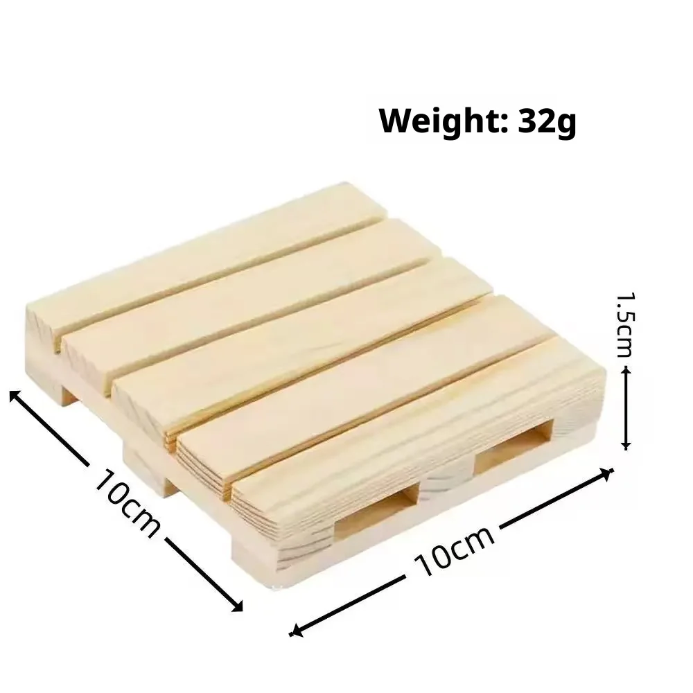DIY Accessories Mini Wooden Pallet Coaster, Heat‑Insulated Mat for Hot & Cold Drinks, Cup, Baking Tray & Pot Mat