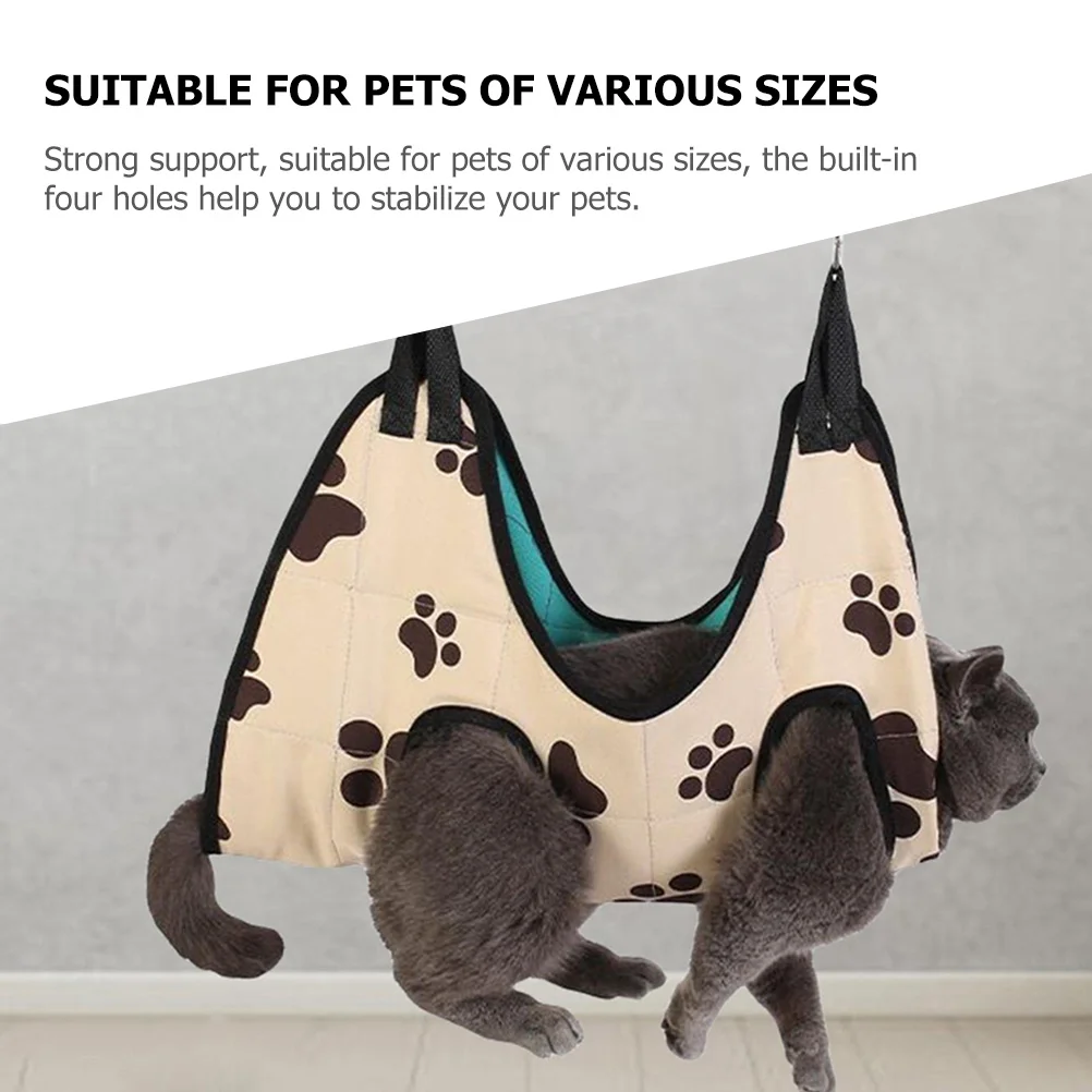 

Pet Grooming Hammock Cat Dog Nail Trimming Sling Stable Suspension Heavy Duty Grooming and Bathing Bed Trimming Hammock