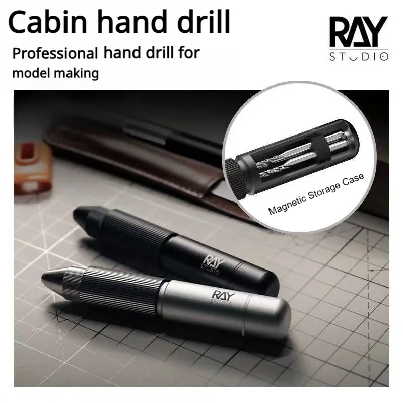 RAYSTUDIO RHD-01 Cabin Hand Drill 0.1~3.2mm Drill Bit Assembly for Gundam Scale Model Building Hand Craft Drilling Hobby Tools