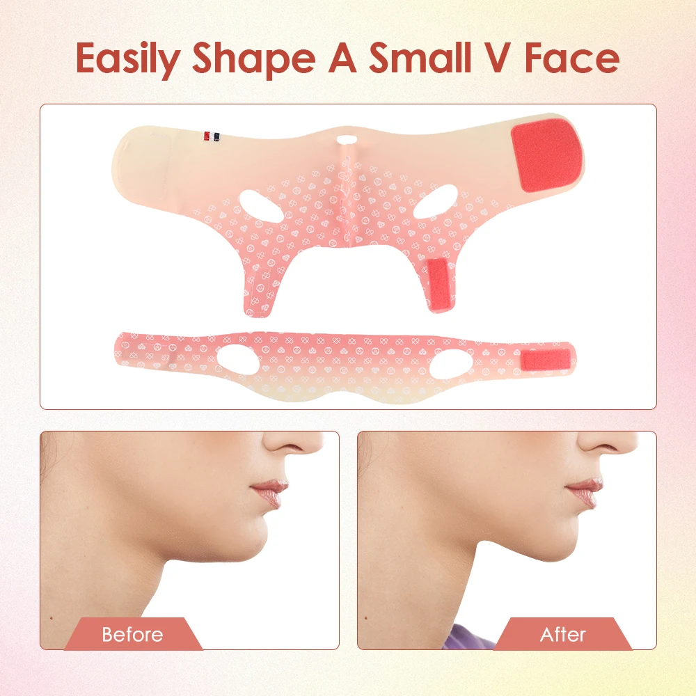 EMS Face Slimming Bandage V Line Face Shaper Women Chin Cheek Lift Up Belt Facial Massager Strap Face Skin Care Tools Beauty