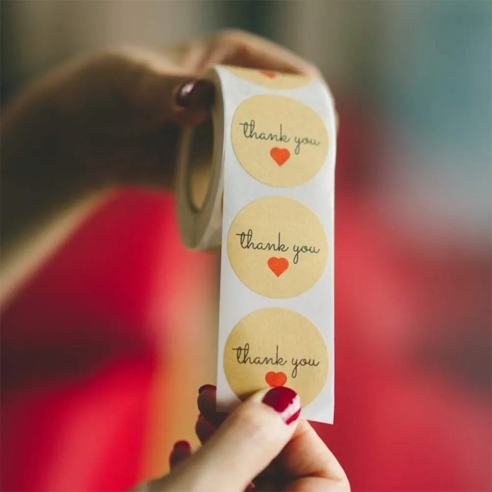2 Portable Red Heart Shaped Decorative Tape Kraft Paper Adhesive Tape for Valentine's Anniversary Dating Gifts