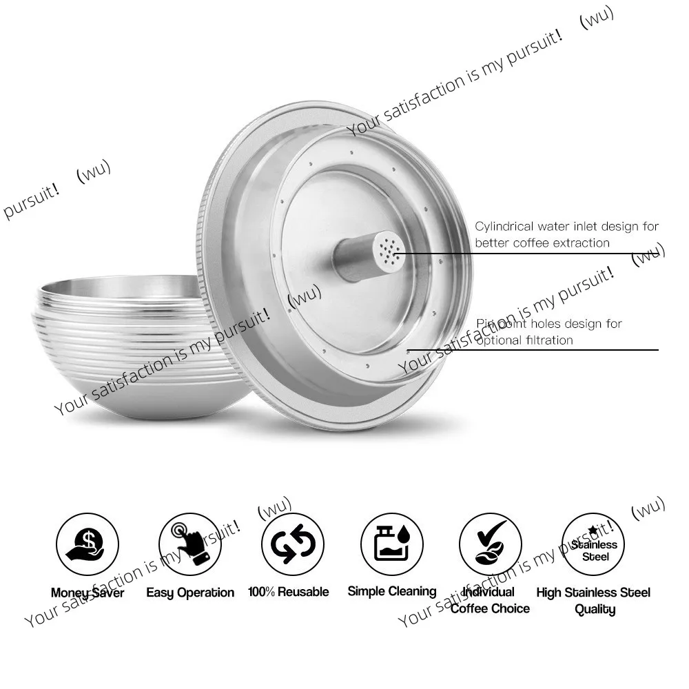 نماذج متوافقة vertuo بالإضافة إلى كبسولة القهوة المصنوعة من الفولاذ المقاوم للصدأ، غلاف نسبرسو بفلتر نصف كروي