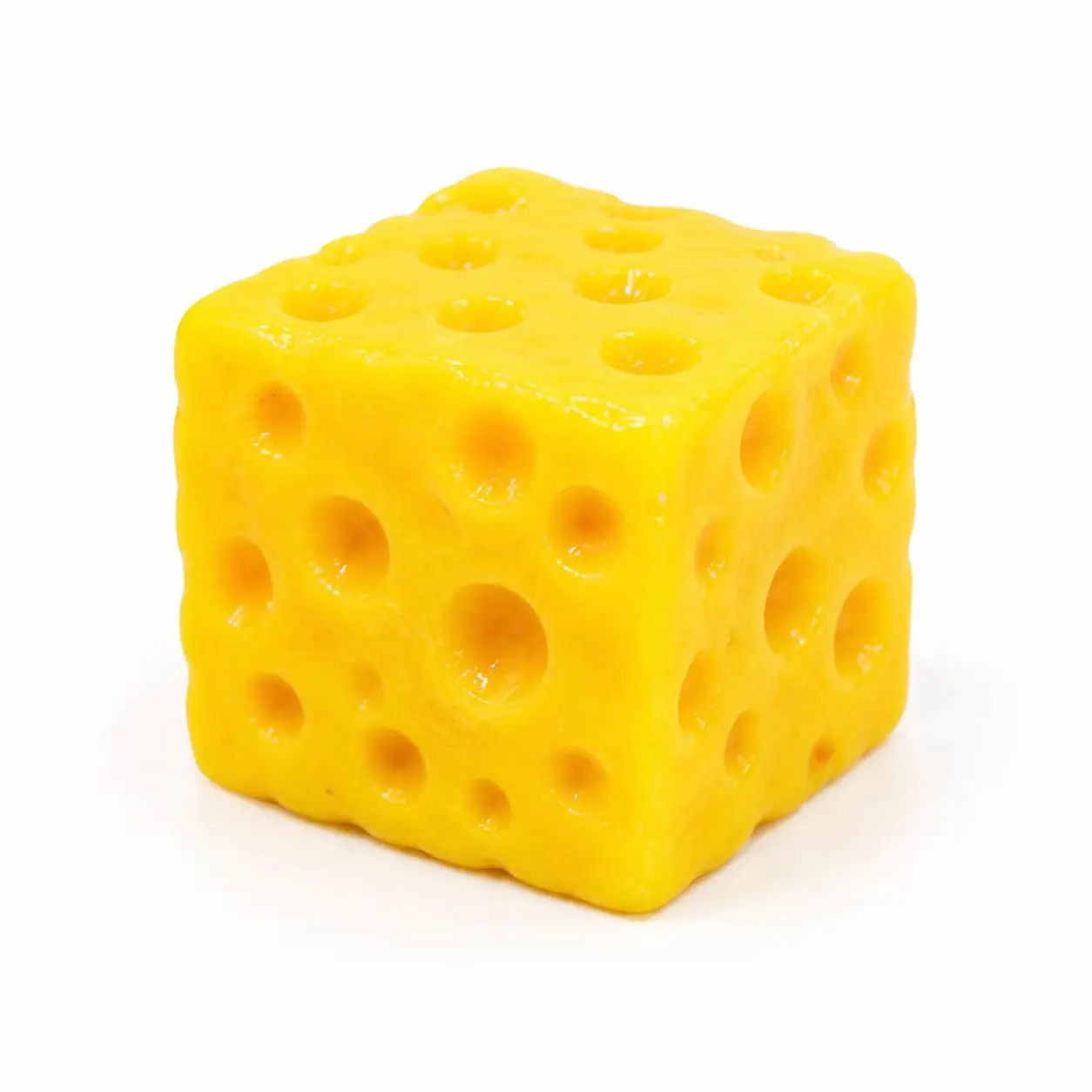 Square Cheese Squeeze Mini Toy, Slow-Rise Ultra-Soft Feel, Non-Greasy Tear-Proof Lightweight Handy Odor-Free Quick-Clean Pliable Calming Tactile Fidget Play