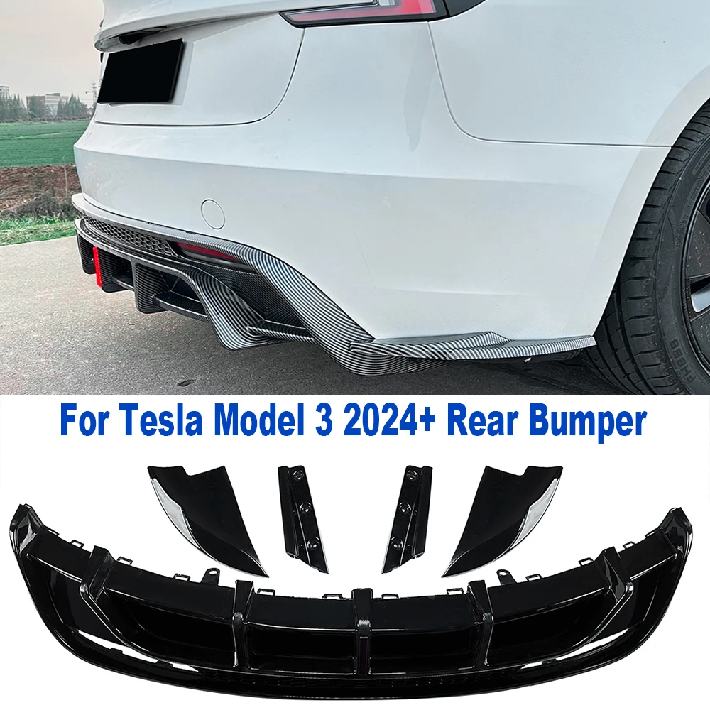 

Rear Lip Rear Bumper Lip Diffuser Spoiler Modification Car Styling Accessories For Tesla Model 3 2024+