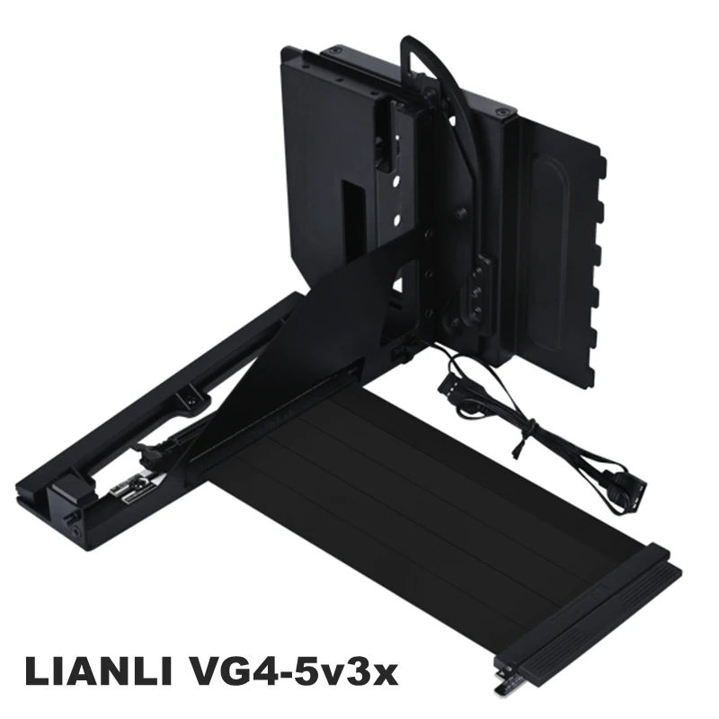 منتج جديد LIANLI 4 فتحات مجموعة وحدة معالجة الرسومات العمودية (VG4-5v3) قوس عمودي لبطاقة الرسومات، بما في ذلك كابل بطاقة الرسومات PCIE5.0. #4